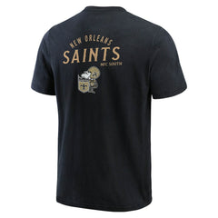 Fanatics New Orleans Saints Darius Rucker Collection Washed Henley T-Shirt Black