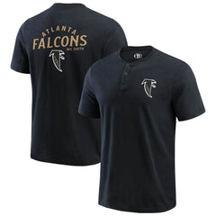 Fanatics Atlanta Falcons Darius Rucker Collection Washed Henley T-Shirt Black