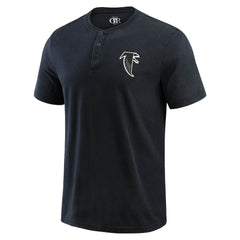 Fanatics Atlanta Falcons Darius Rucker Collection Washed Henley T-Shirt Black