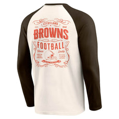 Fanatics Cleveland Browns Darius Rucker Collection Raglan Henley T-Shirt Cream/Brown
