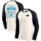 Fanatics Carolina Panthers Darius Rucker Collection Raglan Henley T-Shirt Cream/Black