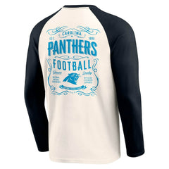Fanatics Carolina Panthers Darius Rucker Collection Raglan Henley T-Shirt Cream/Black