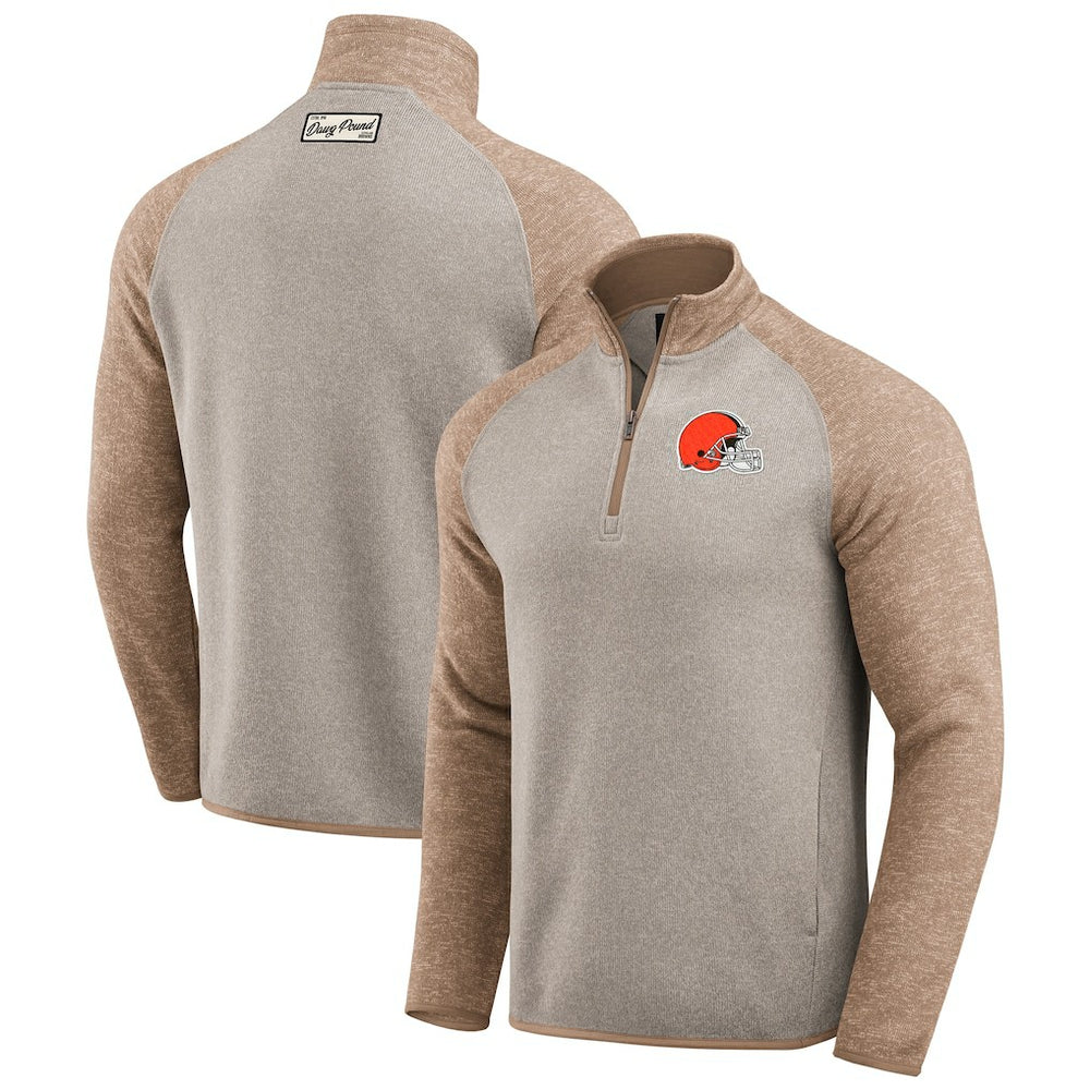 Fanatics Cleveland Browns Darius Rucker Collection Tonal Quarter-Zip Jacket Tan