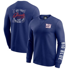 Fanatics New York Giants Darius Rucker Collection Washed Waffle-Knit Long Sleeve T-Shirt Royal