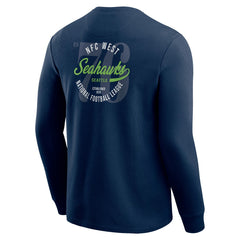 Fanatics Seattle Seahawks Darius Rucker Collection Washed Waffle-Knit Long Sleeve T-Shirt College Navy