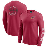 Fanatics Arizona Cardinals Darius Rucker Collection Washed Waffle-Knit Long Sleeve T-Shirt Red