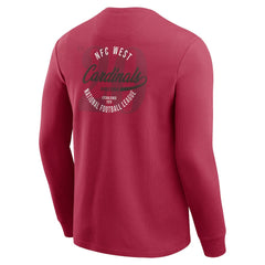 Fanatics Arizona Cardinals Darius Rucker Collection Washed Waffle-Knit Long Sleeve T-Shirt Red