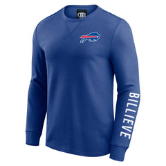 Fanatics Buffalo Bills Darius Rucker Collection Washed Waffle-Knit Long Sleeve T-Shirt Royal