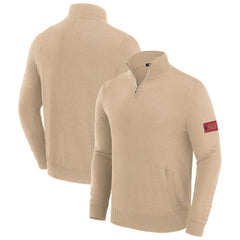 San Francisco 49ers J. Palmer Franchise Quarter-Zip Sweater Tan