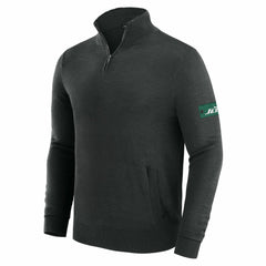 New York Jets J. Palmer Franchise Quarter-Zip Sweater Black