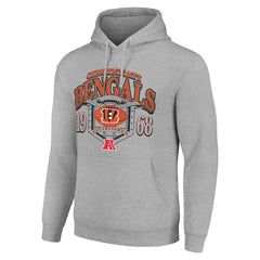 Cincinnati Bengals Starter 80s Retro Pullover Hoodie Heather Gray