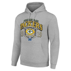Green Bay Packers Starter 80s Retro Pullover Hoodie Heather Gray