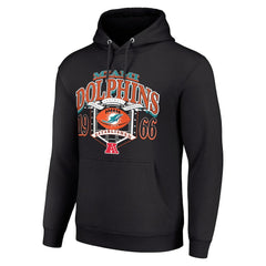 Miami Dolphins Starter 80s Retro Pullover Hoodie Black