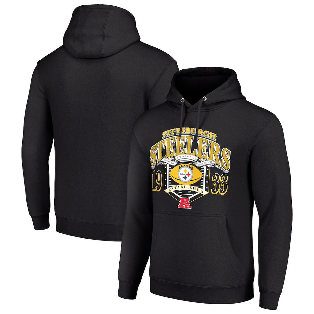 Pittsburgh Steelers Starter 80s Retro Pullover Hoodie Black