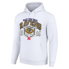 Baltimore Ravens Starter 80s Retro Pullover Hoodie White