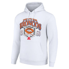 Denver Broncos Starter 80s Retro Pullover Hoodie White