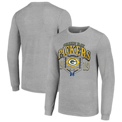 Green Bay Packers Starter Retro Long Sleeve Graphic T-Shirt Heather Gray