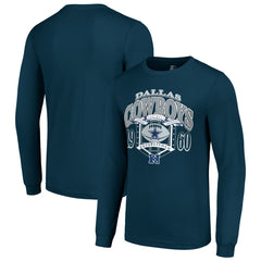 Dallas Cowboys Starter Retro Long Sleeve Graphic T-Shirt Navy