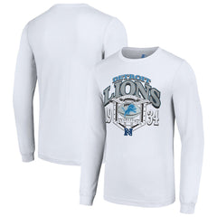 Detroit Lions Starter Retro Long Sleeve Graphic T-Shirt White