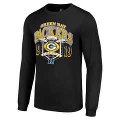 Green Bay Packers Starter Retro Long Sleeve Graphic T-Shirt Black