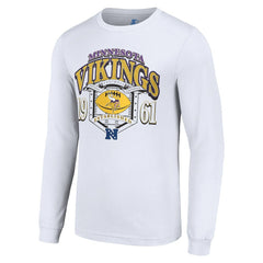 Minnesota Vikings Starter Retro Long Sleeve Graphic T-Shirt White