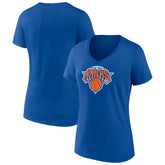 New York Knicks Women's Primary Logo V-Neck T-Shirt Blue