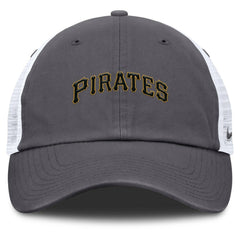 Pittsburgh Pirates Nike Wordmark Club Adjustable Trucker Hat - Gray - Nike Online