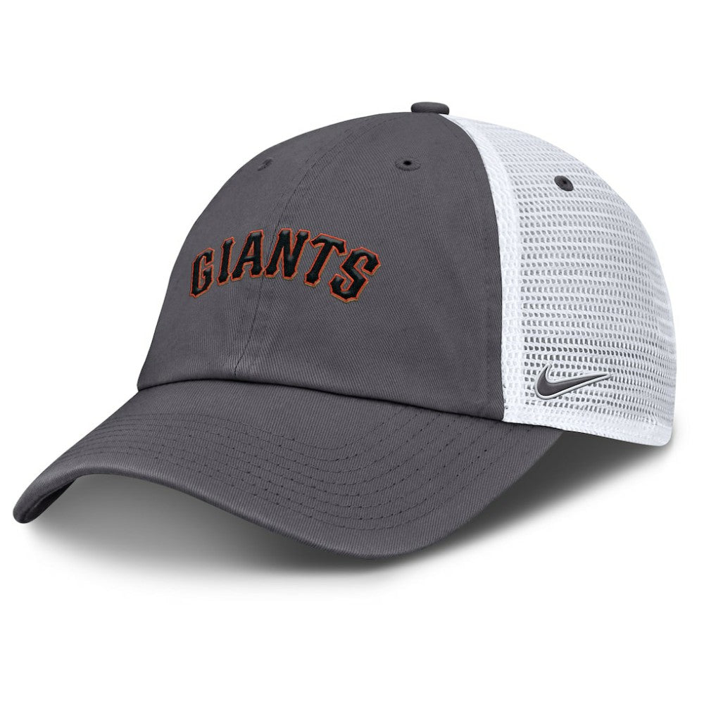 San Francisco Giants Nike Wordmark Club Adjustable Trucker Hat - Gray - Nike Sale
