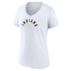 Indiana Pacers Women's Wordmark Home V-Neck T-Shirt White