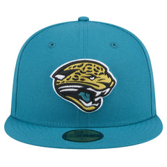 Jacksonville Jaguars New Era Throwback Logo Omaha 59FIFTY Fitted Hat Teal