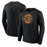 New York Knicks Hardwood Long Sleeve T-Shirt Black