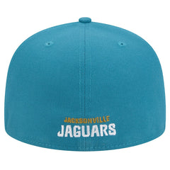 Jacksonville Jaguars New Era Throwback Crawl Omaha 59FIFTY Fitted Hat Teal