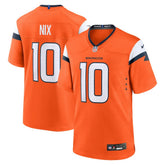 Nike Bo Nix Denver Broncos Player Game Jersey Orange