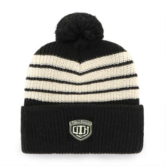 Chicago Blackhawks '47 Old Time Hockey Barn Cuffed Knit Hat with Pom - Black - NHL 201534449