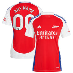 Arsenal Women's 2024/25 Home Replica Custom Jersey – Red - Adidas