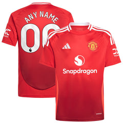 Manchester United Youth 2024/25 Home Replica Custom Jersey Red - Adidas cheap