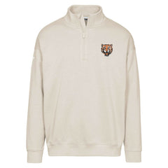 Detroit Tigers Levelwear Murray Core Logo Quarter-Zip Pullover Top - Khaki - MLB Sale