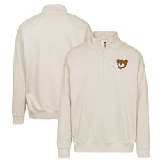 Chicago Cubs Levelwear Murray Core Logo Quarter-Zip Pullover Top - Khaki - MLB Online