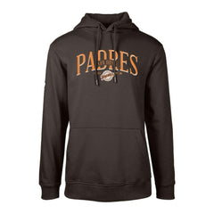 San Diego Padres Levelwear Cooperstown Collection Podium Retro Spellout Pullover Hoodie - Brown - MLB Discount