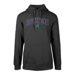 Arizona Diamondbacks Levelwear Cooperstown Collection Podium Retro Spellout Pullover Hoodie - Black - MLB on Sale