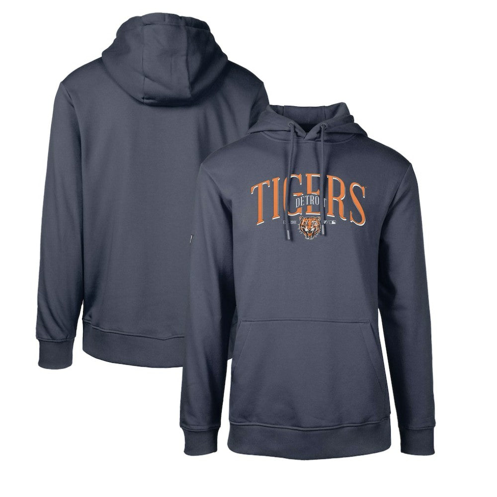 Detroit Tigers Levelwear Cooperstown Collection Podium Retro Spellout Pullover Hoodie - Navy - MLB Online