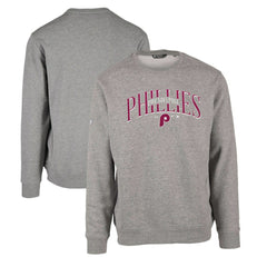 Philadelphia Phillies Levelwear Zane Cooperstown Collection Retro Spellout Pullover Sweatshirt - Gray - MLB Online