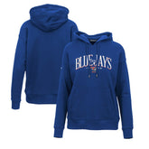 Toronto Blue Jays Levelwear Women's Adorn Cooperstown Collection Retro Spellout Pullover Hoodie - Royal - MLB Discount