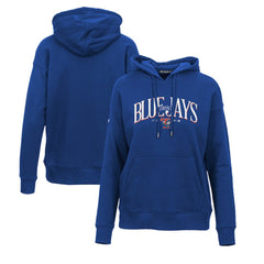 Toronto Blue Jays Levelwear Women's Adorn Cooperstown Collection Retro Spellout Pullover Hoodie - Royal - MLB Discount