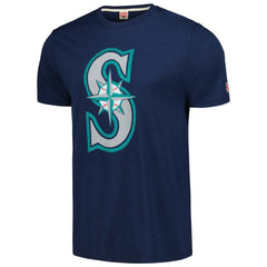 Seattle Mariners Homage Hand-Drawn Logo Tri-Blend T-Shirt - Navy - MLB on Sale