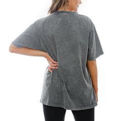 Cleveland Browns Gameday Couture Women's Titan Tackle Relaxed Fit Washed T-Shirt Gray