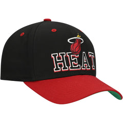 Miami Heat Backside Script Two-Tone Pro Crown Adjustable Hat Black/Red | Mitchell & Ness Near Me