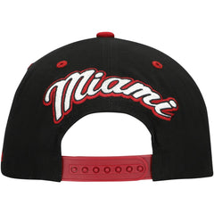 Miami Heat Backside Script Two-Tone Pro Crown Adjustable Hat Black/Red | Mitchell & Ness Near Me