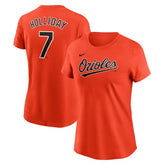 Jackson Holliday Baltimore Orioles Nike Women's Cooperstown Collection Fuse Name & Number T-Shirt - Orange - Nike Online