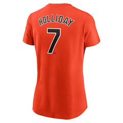 Jackson Holliday Baltimore Orioles Nike Women's Cooperstown Collection Fuse Name & Number T-Shirt - Orange - Nike Online